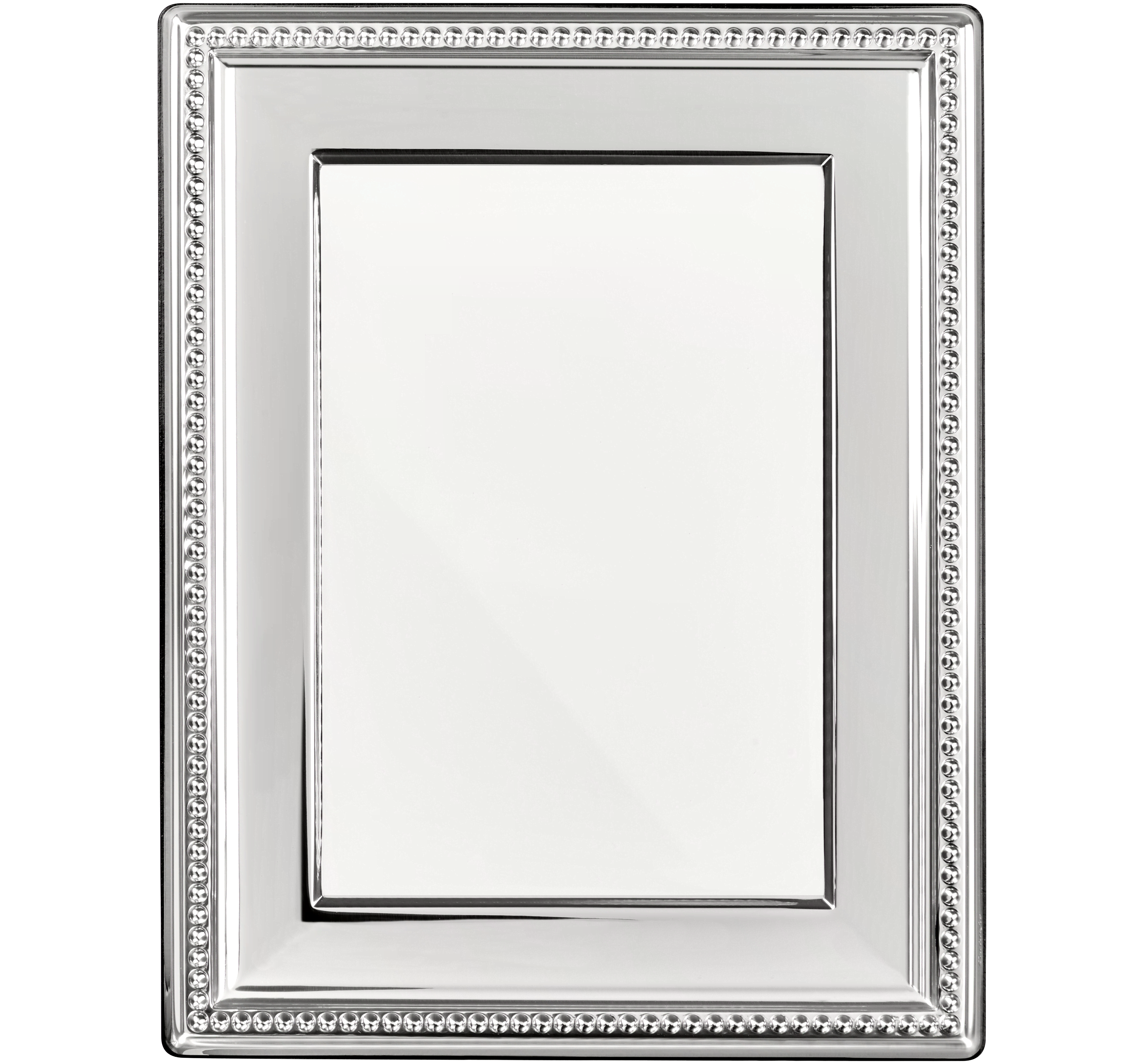 4 in x Silver-Plated Perles 6 Picture Frame