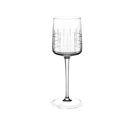 Set of 2 crystal red wine glasses