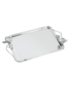 Tray 43x32 cm Anemone  Silver plated