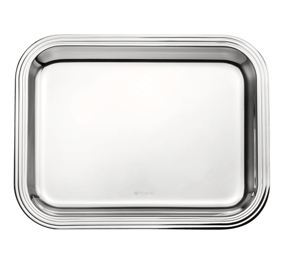 christofle medium silver-plated rectangular tray - 26 x 20 cm 1