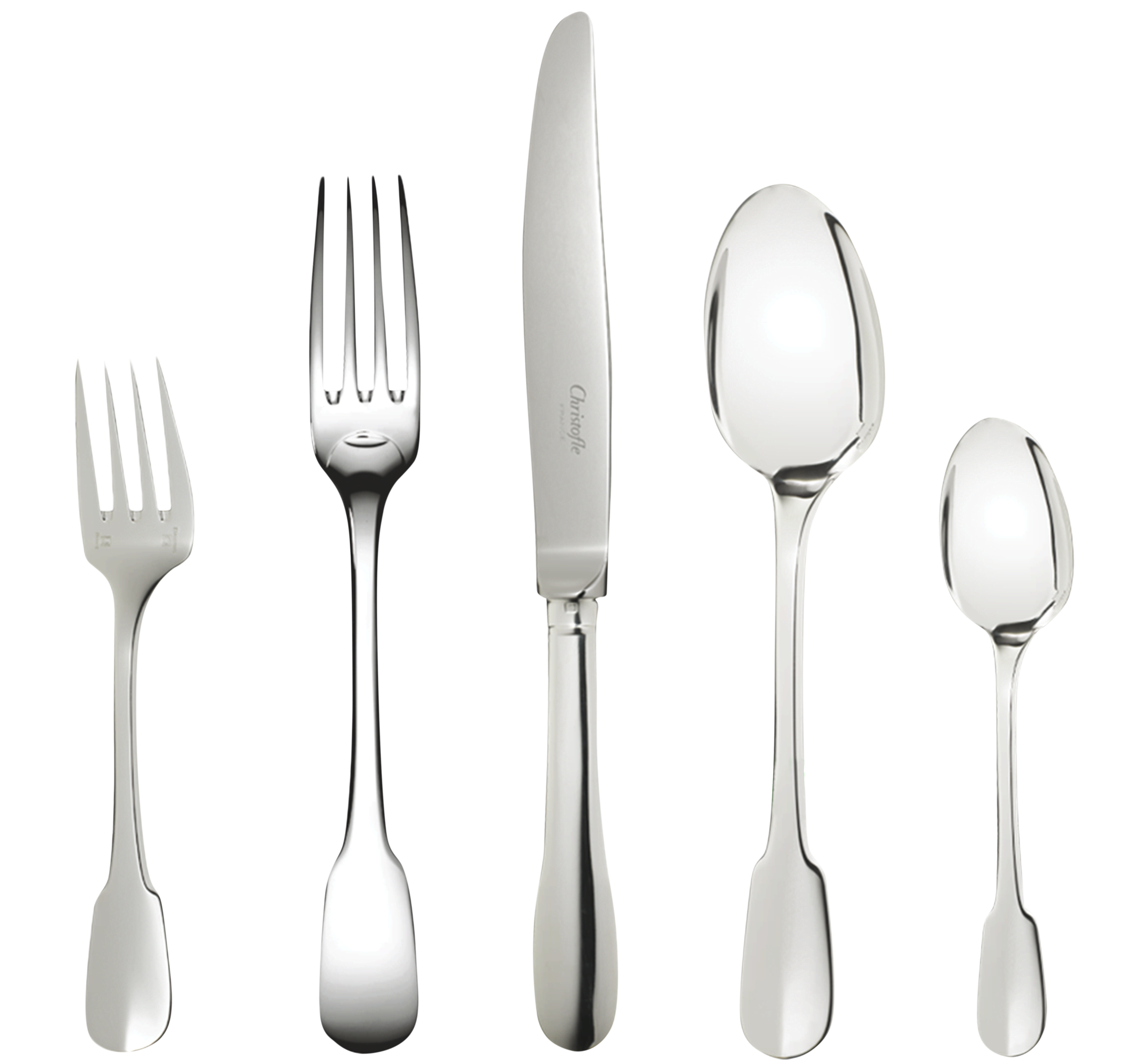 christofle ensemble individuel (5 pièces) en métal argenté 1