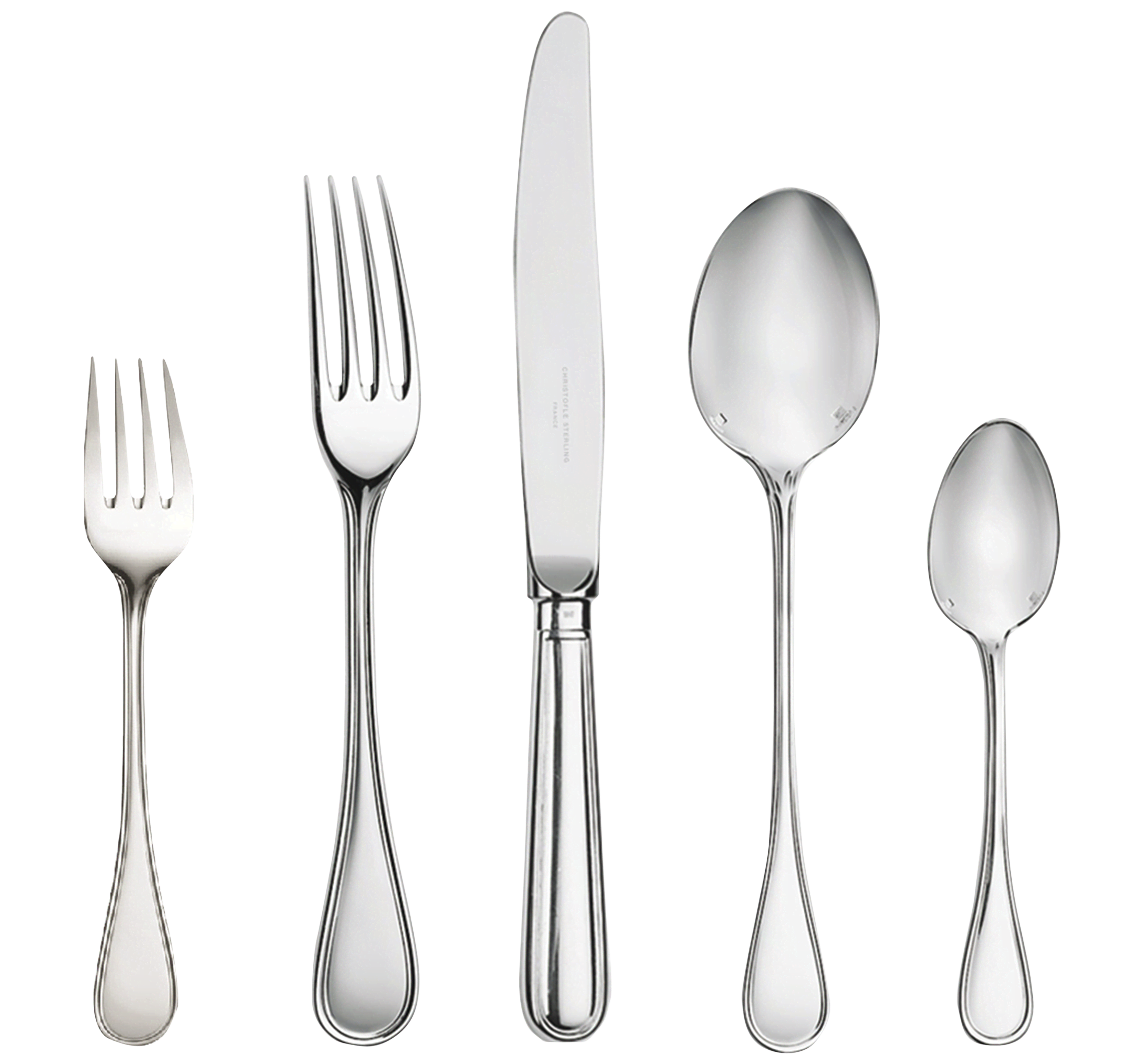 5 Piece Sterling Silver Flatware Set