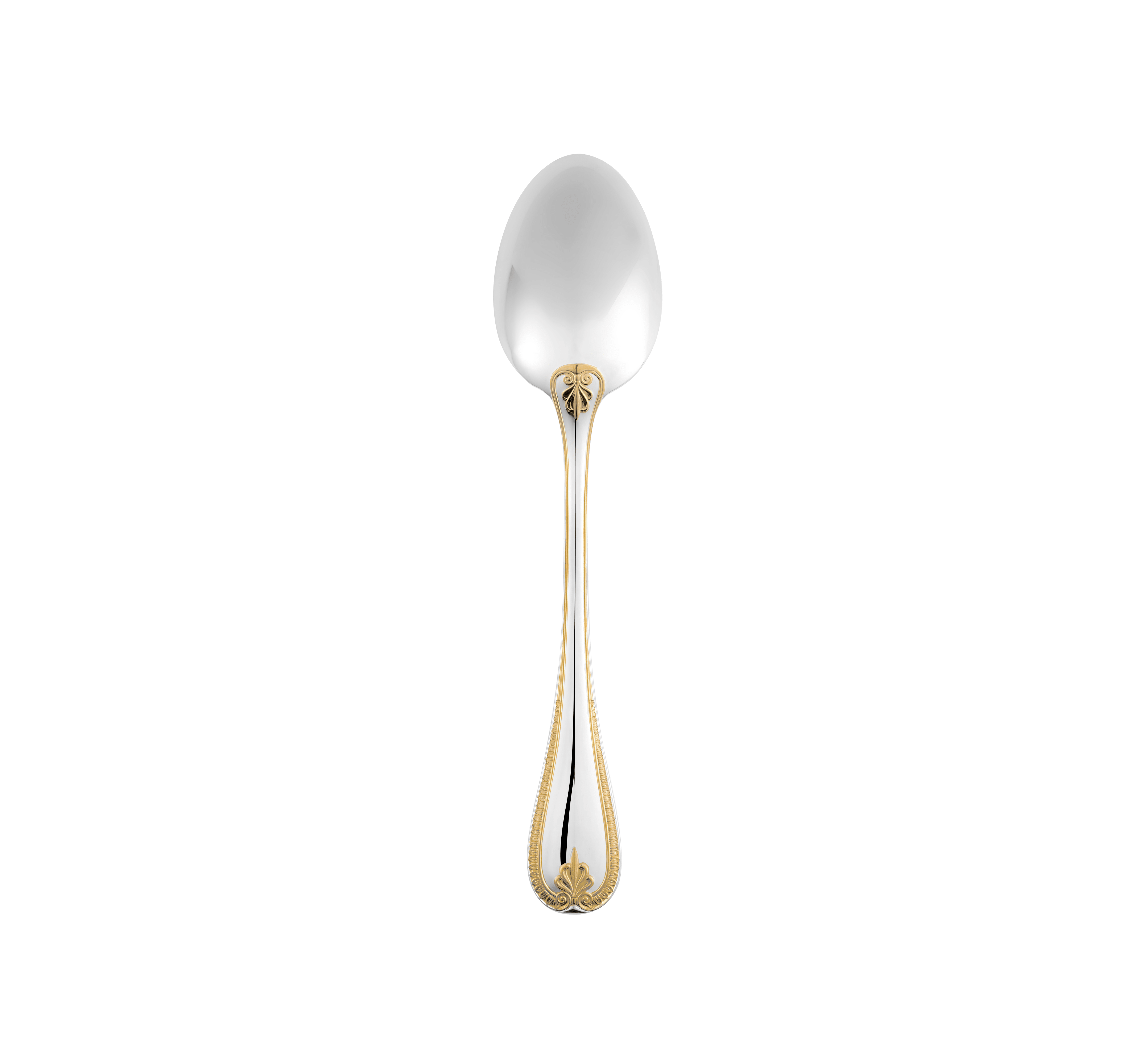 christofle cuillère à soupe en métal argenté - dorure partielle 3
