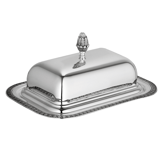 christofle butter dish  malmaison  silver plated 1