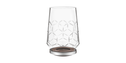 christofle photophore en verre taillé - grande taille 1