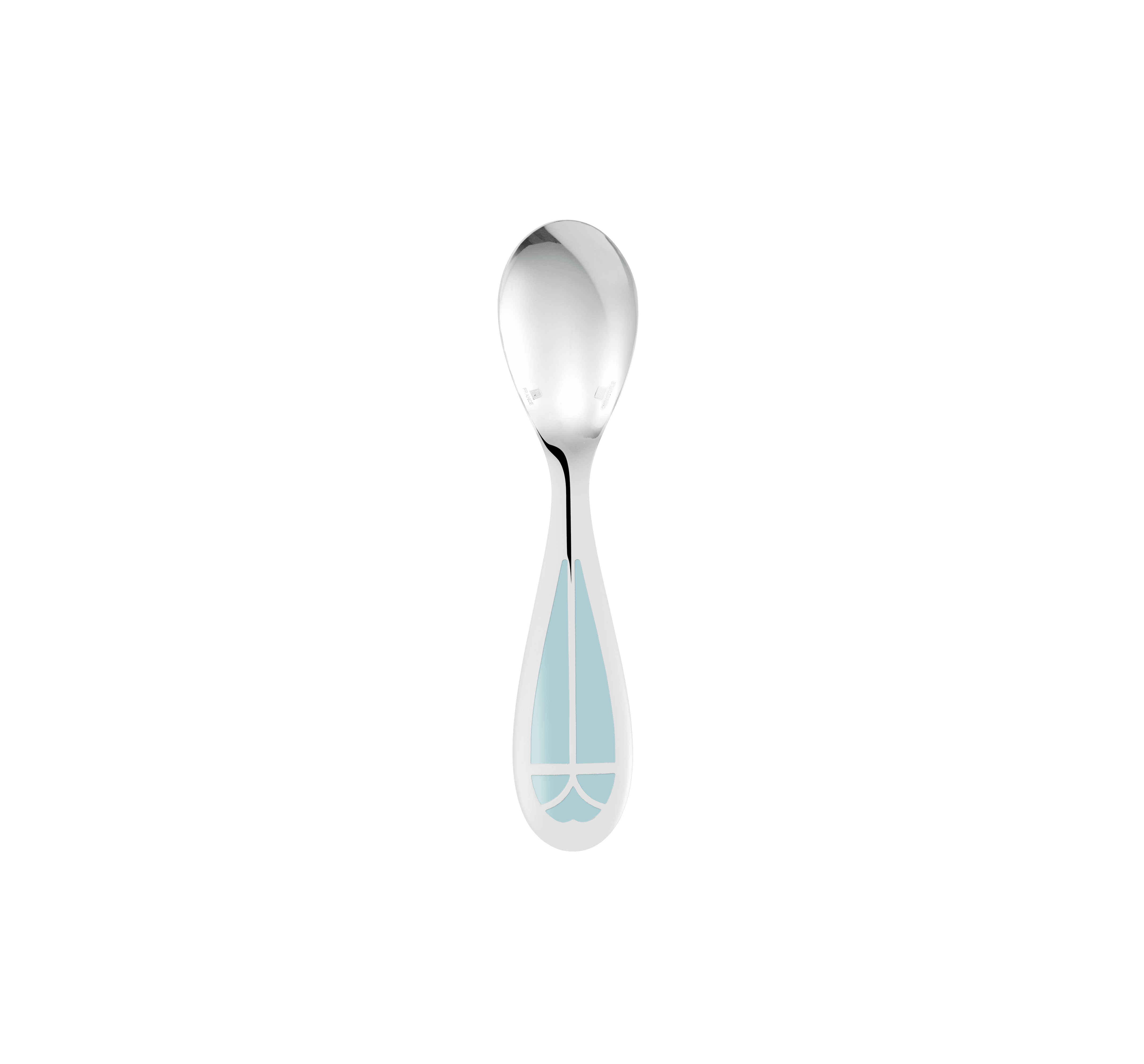 christofle set cuillère et fourchette naissance en métal argenté -  ice blue 6