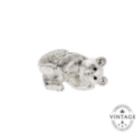 christofle Vintage Silvered Lying Bear