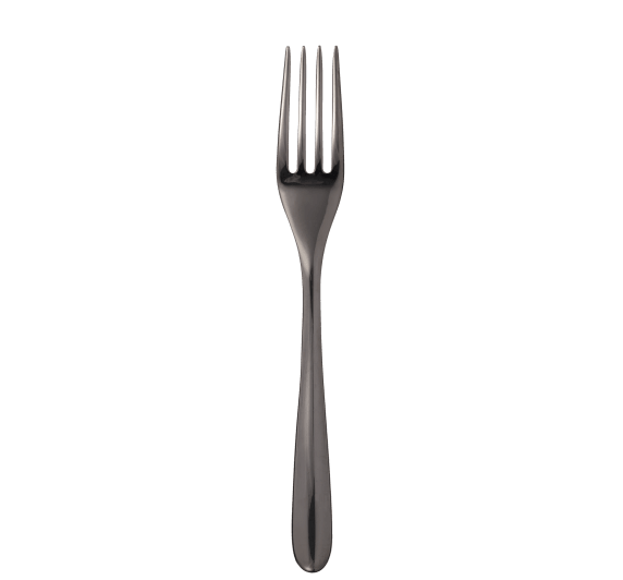 christofle stainless steel table fork - black colour 2
