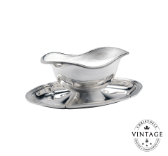 christofle gravy boat, silverware - vintage 1