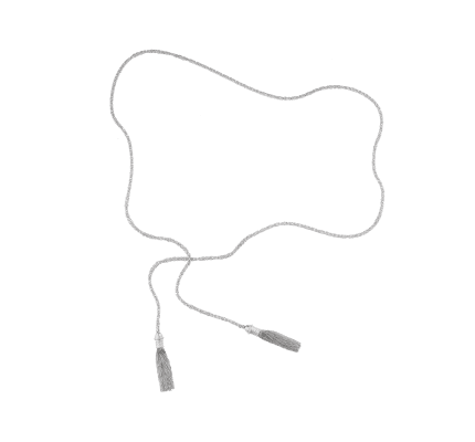 christofle sterling silver long tie necklace - belt 0