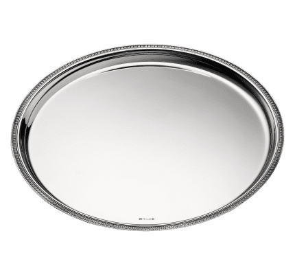 christofle large silver-plated circle tray - 39 cm 1