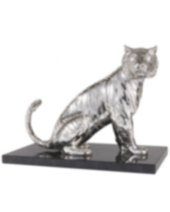 christofle Tigre assis en Argent massif - Haute Orfèvrerie