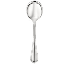 christofle cream soup spoon spatours  silver plated 1