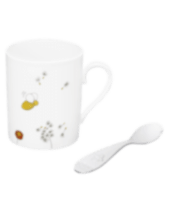 Baby cup and spoon set Beebee  Silver plated