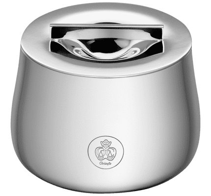 christofle sugar bowl silver time  silver plated 1
