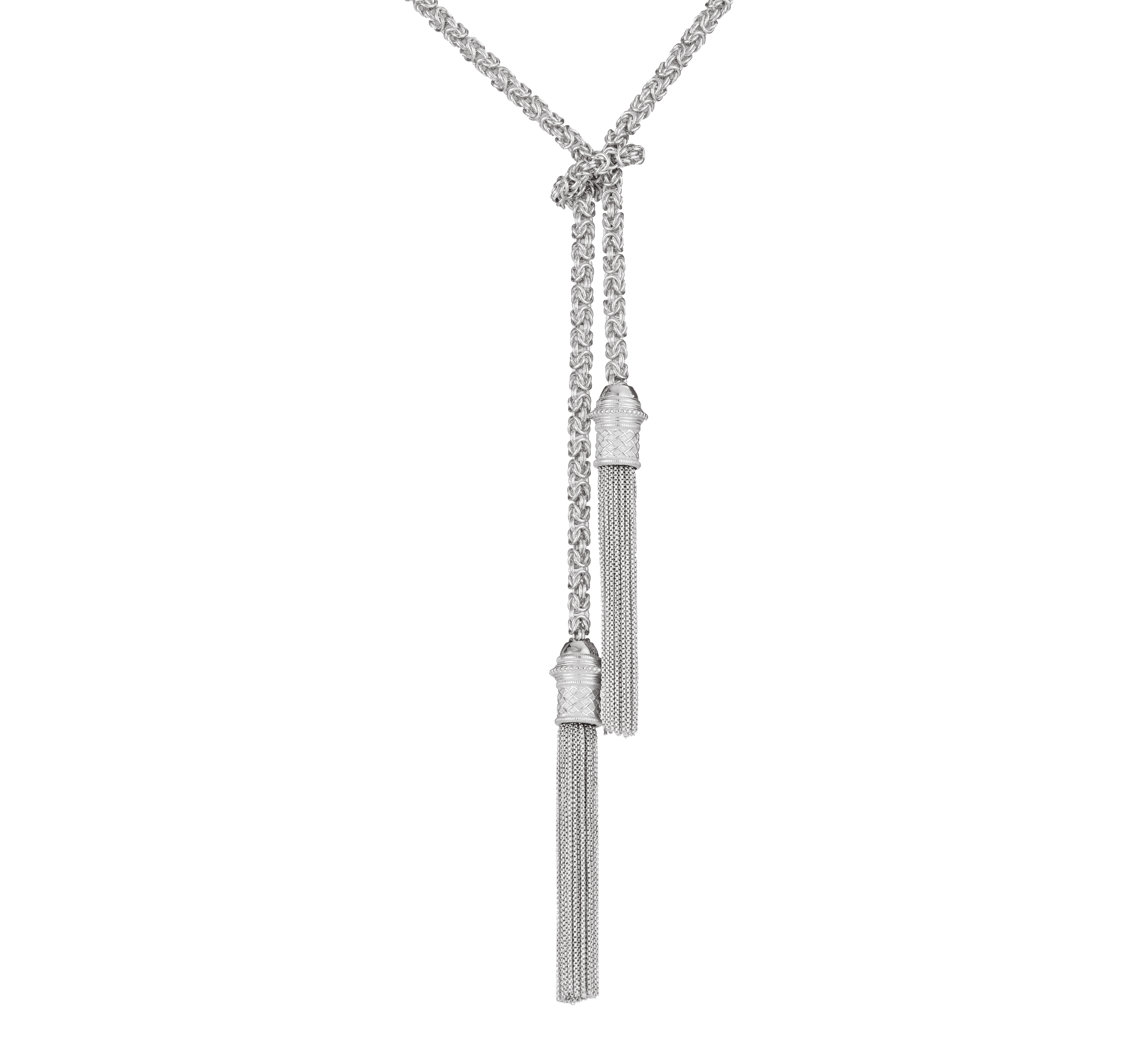 christofle sterling silver long tie necklace - belt 1