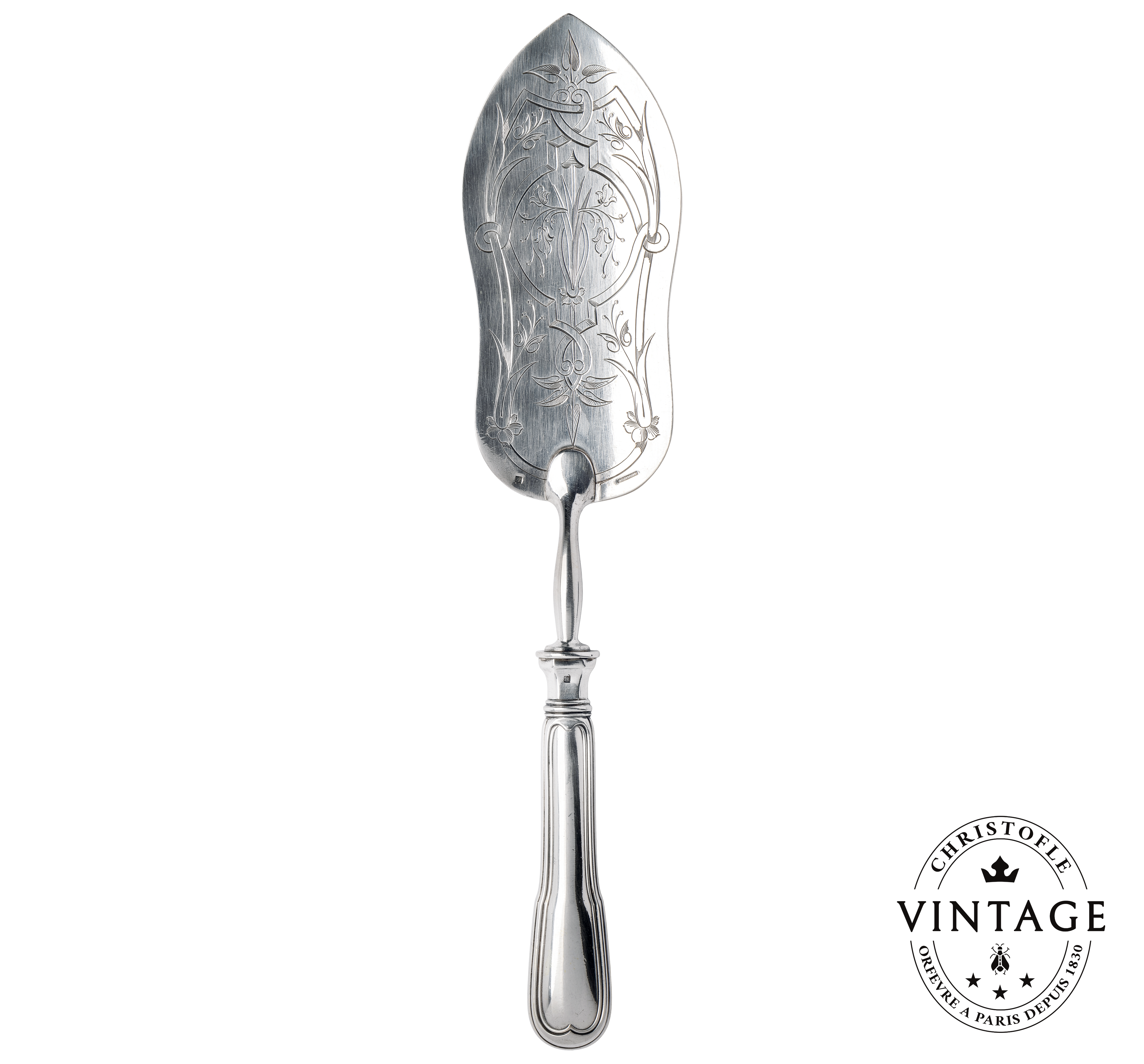 christofle vintage silvered fish trowel 0