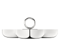 christofle three part server large vertigo  silver plated 0