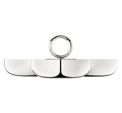 christofle three part server large vertigo  silver plated 0