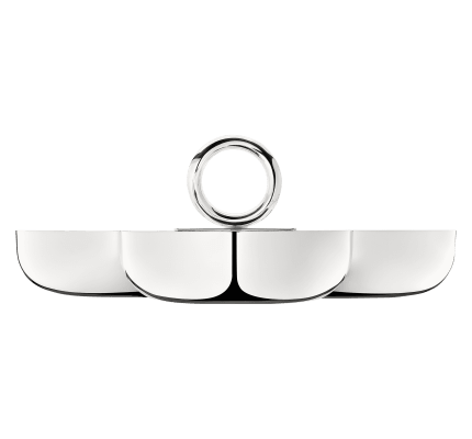 christofle three part server large vertigo  silver plated 0
