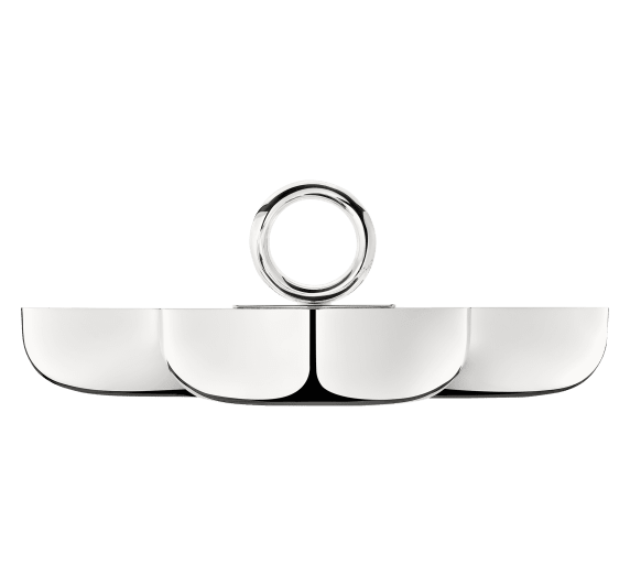 christofle three part server large vertigo  silver plated 0