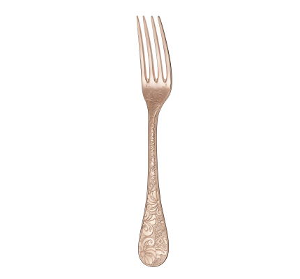 christofle gilded rose gold dinner fork 2