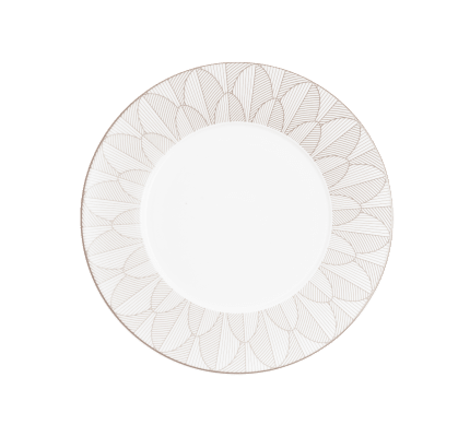 christofle porcelain dinner plate platinum finish 0