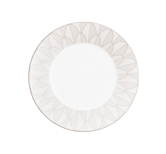 christofle porcelain dinner plate platinum finish 0