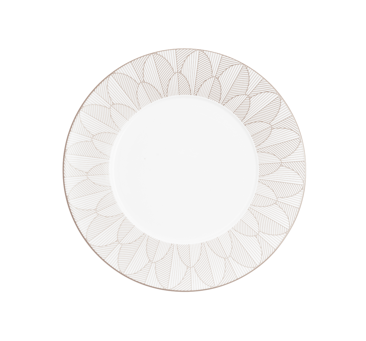 christofle Porcelain Dinner plate Platinum Finish