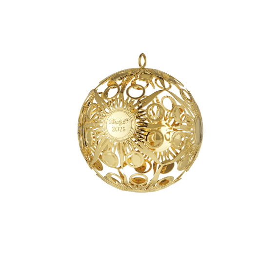 christofle silver-plated christmas ornament 2023 edition - gold 3