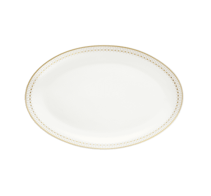 christofle porcelain oval platter 28 cm gold finish 0