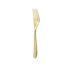 christofle stainless steel dessert fork - gold colour 3