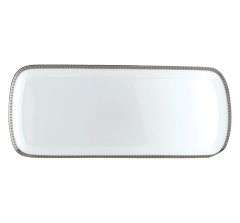 christofle rectangular plate platinum finish - 15 in 1