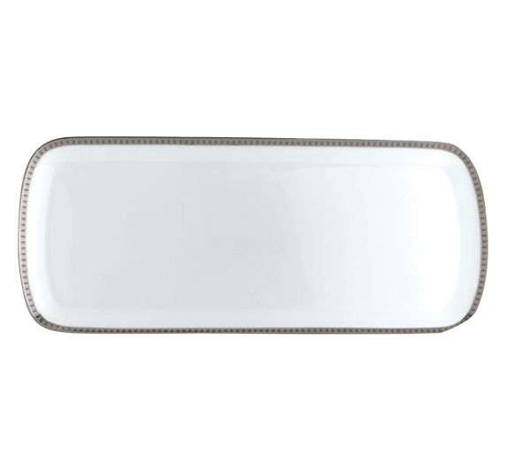christofle rectangular plate platinum finish - 15 in 1