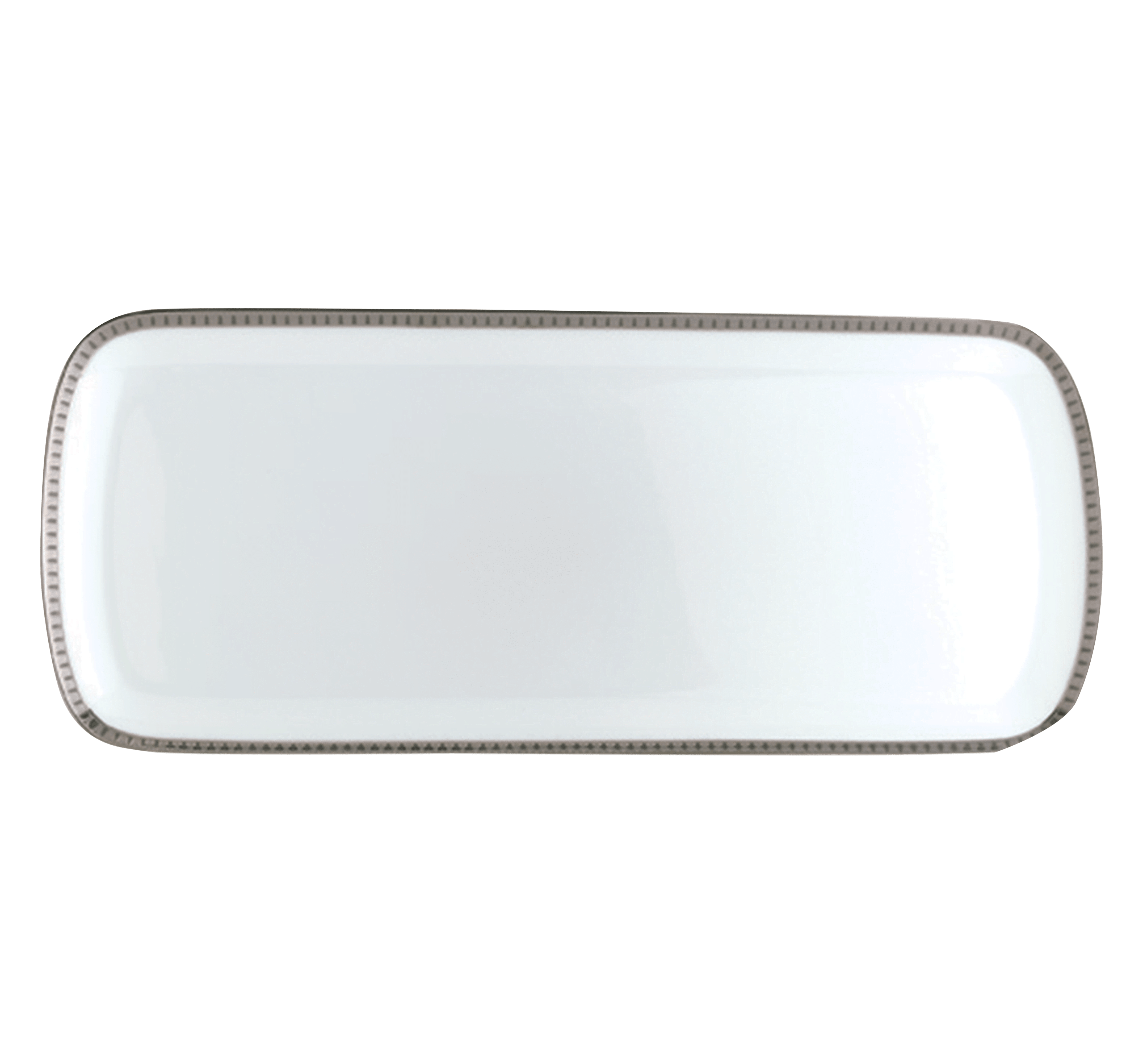christofle rectangular plate platinum finish - 15 in 1