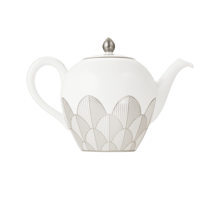 Porcelain Round teapot 1,5L - Platinum