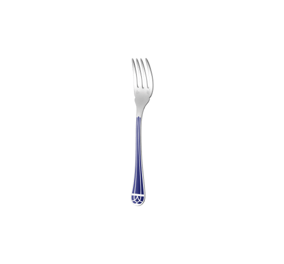 christofle silver-plated fish fork - marbled blue 1