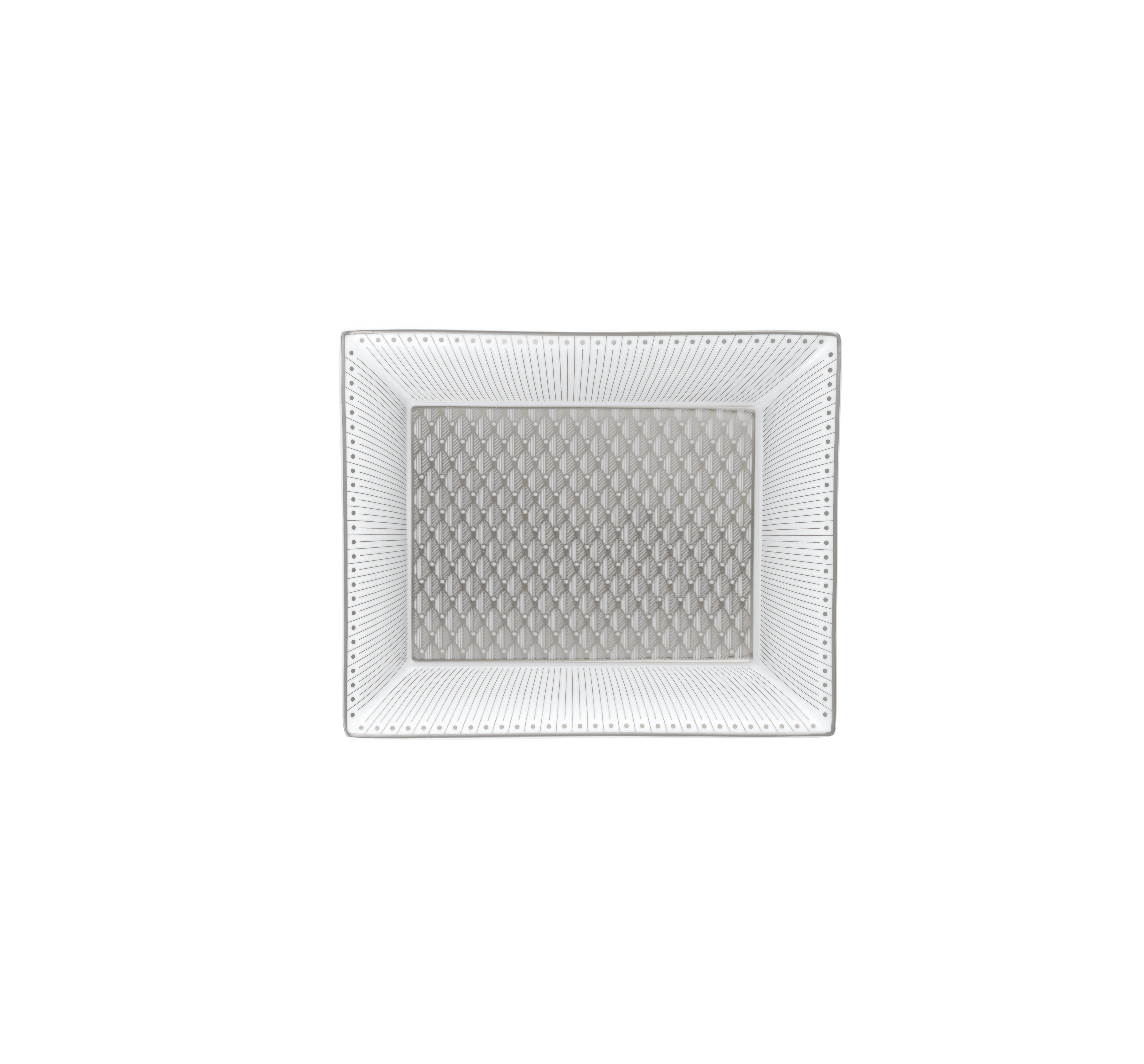christofle coffret vide-poche en porcelaine finition platine 2