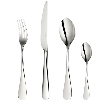 christofle 48-piece stainless steel flatware set with free chest 2