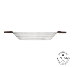 Bread Basket with Macassar Handles, Silverware - Vintage