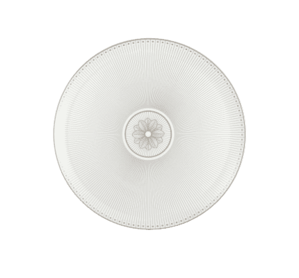 christofle porcelain pie dish platinum finish 1