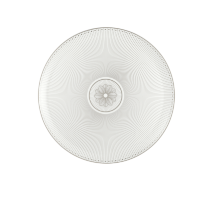christofle porcelain pie dish platinum finish 1