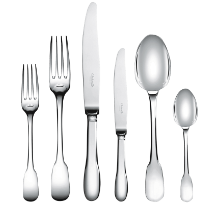 christofle 110 piece silver-plated flatware set with chest 1