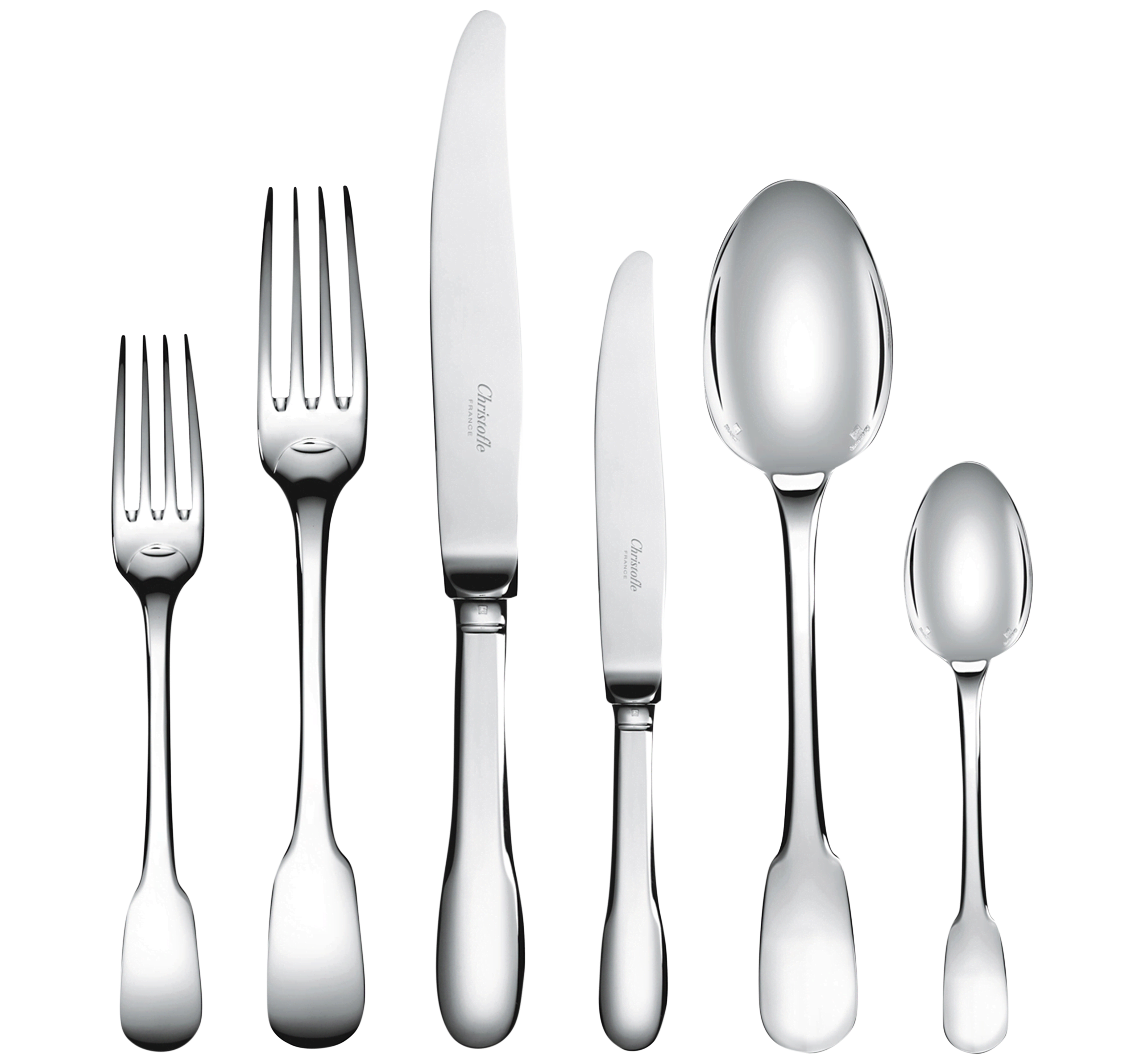 christofle 110 piece silver-plated flatware set with chest 1