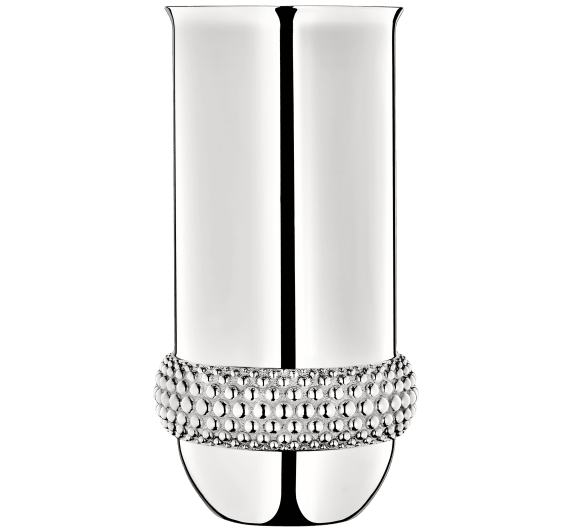 christofle large vase perles  silver plated 0
