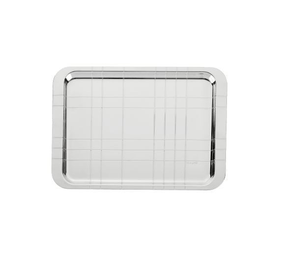 christofle silver-plated rectangular tray - 21 x 30 cm 0