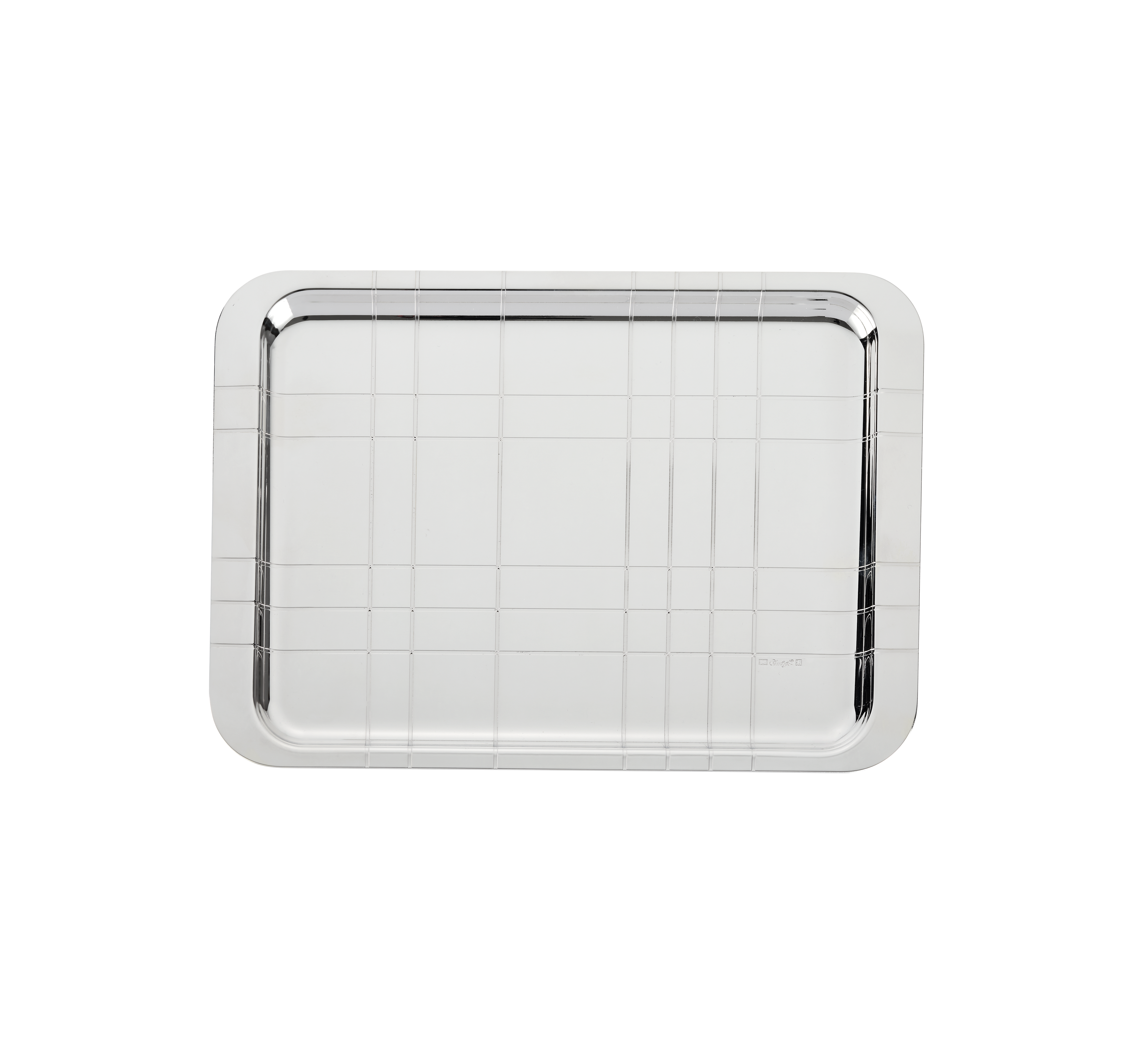 christofle plateau rectangulaire en métal argenté -  21 x 30 cm 0