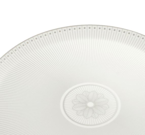 christofle porcelain pie dish platinum finish 3