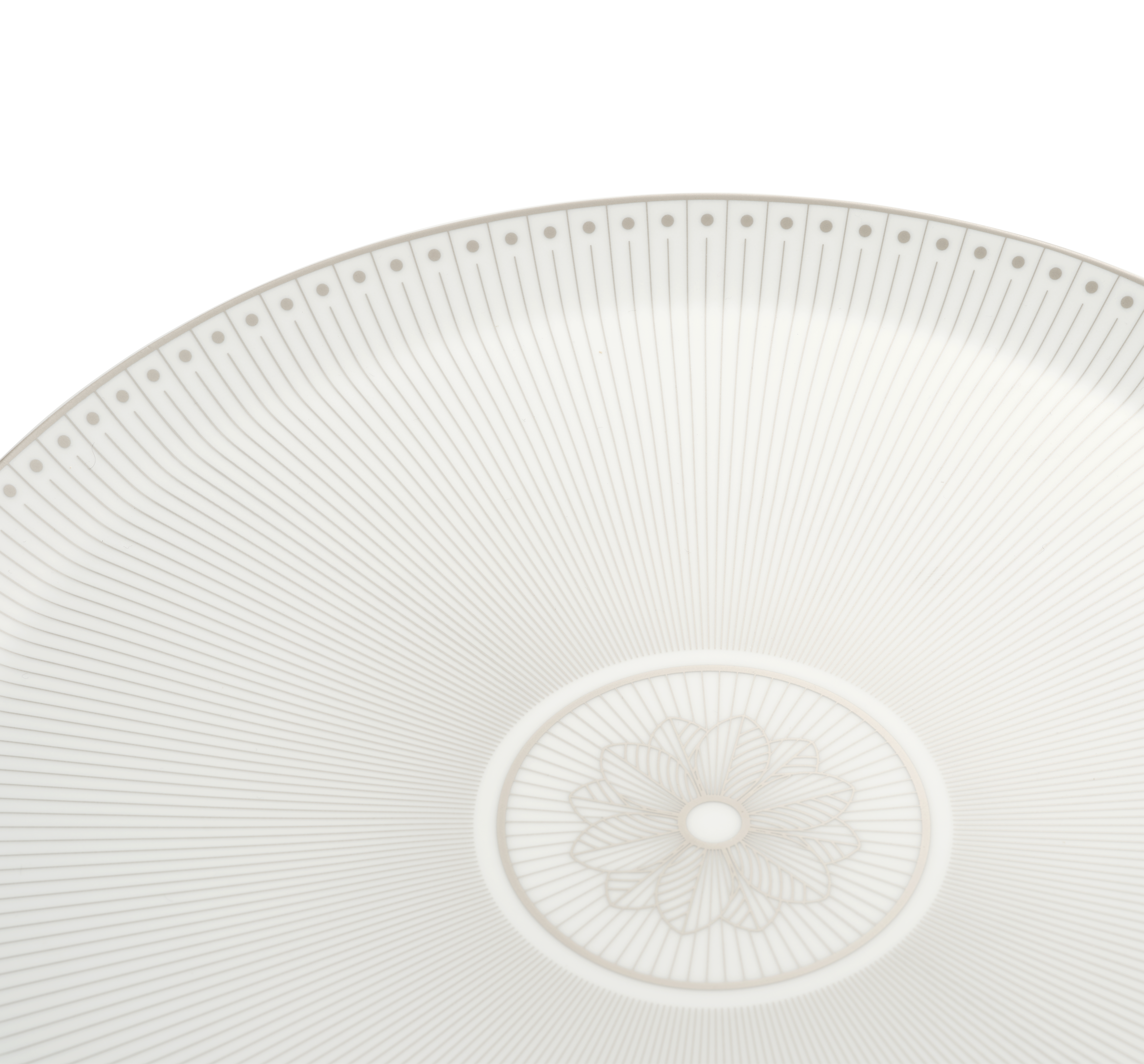christofle plat à tarte en porcelaine finition platine 3