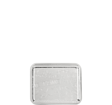 Tray 20x16 cm Graffiti  Silver plated